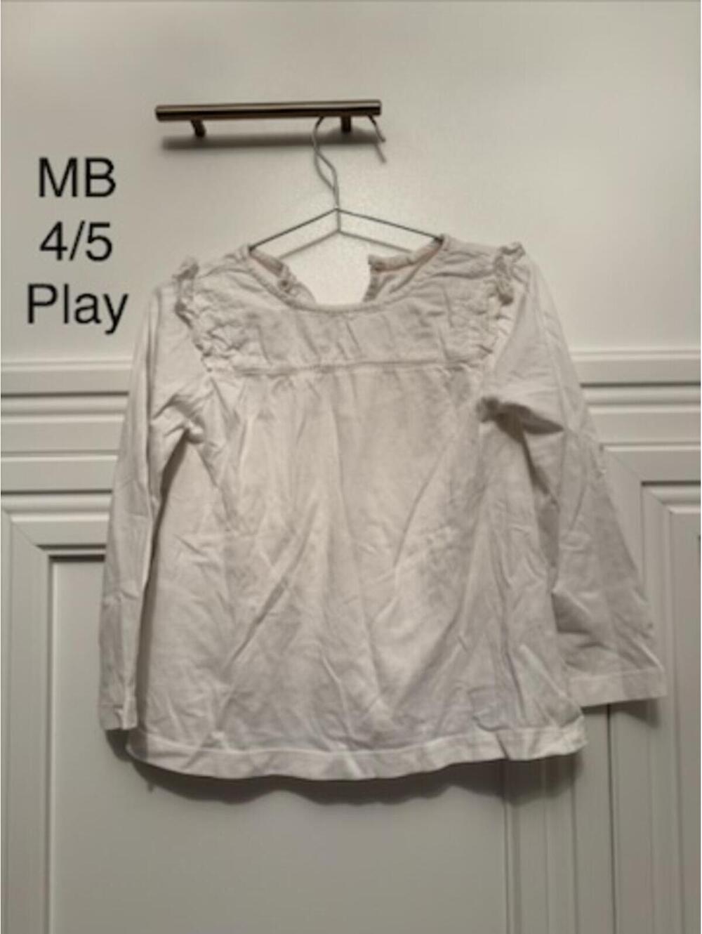Mini Boden White Long Sleeve Toddler Shirt Size 4/5